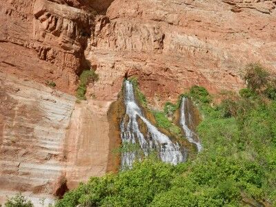 Vaseys Paradise waterfall from Colorado River