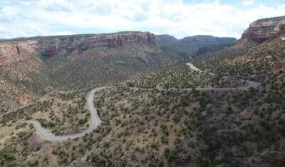 winding road through colorado national monument