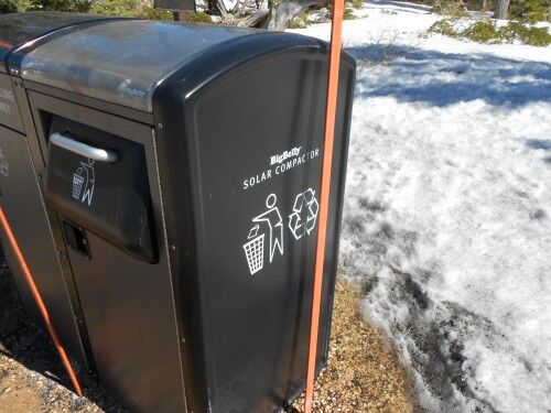 solar garbage can