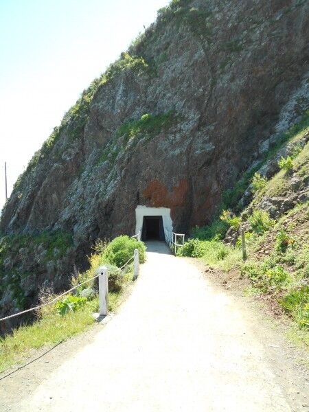 point bonita lighthouse trail tunnel
