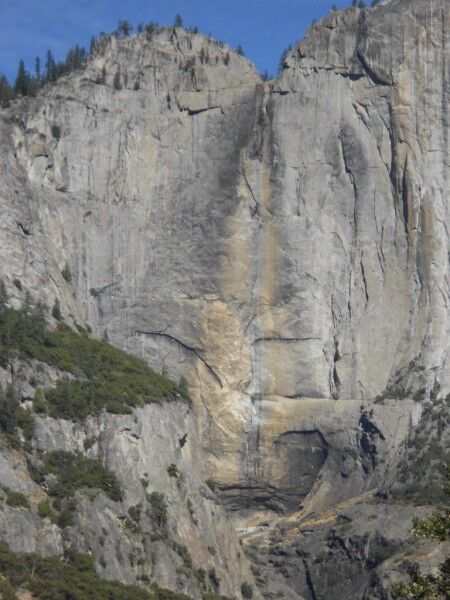 Yosemite falls dry at Yosemite National Park
