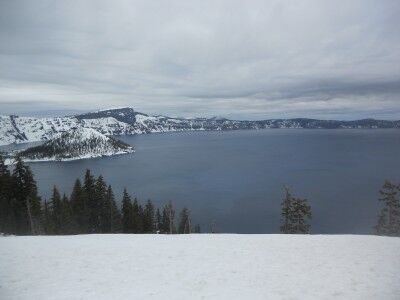 Crater Lake in winter