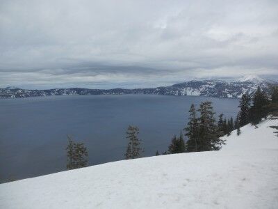 Crater Lake National Park in winter