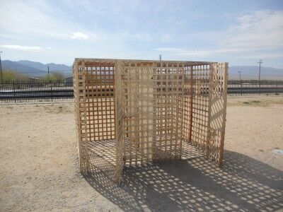 The Kelso Depot jail cages Mojave National Preserve