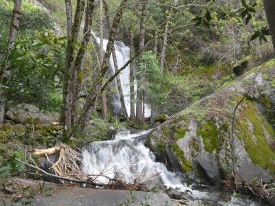 Middle section of Cascade Falls in Sequoia National Park