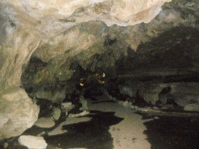 The entrance area of Crystal Cave at Sequoia National Park