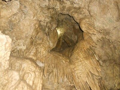 Ceiling above the spiral staircase Oregon Caves