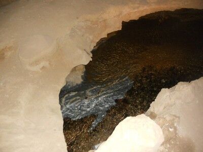 Marble exposed in Yucca Creek Crystal Cave