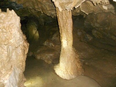 Grand Column at bottom of Spiral Staircase Oregon Caves