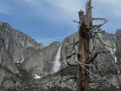 Upper Yosemite Falls from Sentinel Bridge
