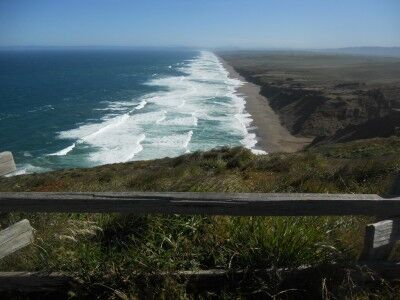 Point Reyes Lighthouse parking lot hike beach view