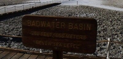 Badwater Basin sign