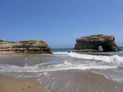 Natural Bridges formation at Natural Bridges State Beach in California