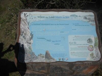 A California Coastal National Monument sign found overlooking Trinidad Bay