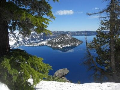 Crater Lake National Park on the first day of summer (June 21) in 2011