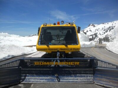 National Parks Service snowplow at Lassen Volcanic National Park