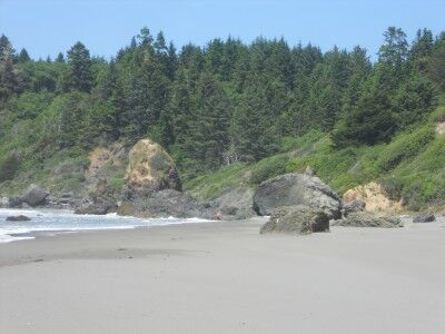 beach level at Trinidad state beach in northern California