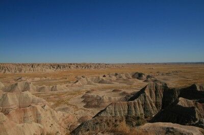 scenic view of Badlands National Park