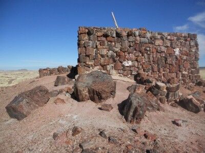 Petrified wood house at Petrified Forest National Park