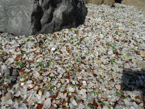 beach glass from Glass Beach in Fort Bragg California