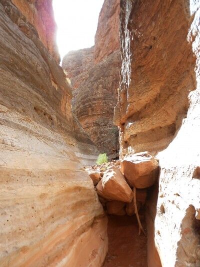 rocks deposited from flash flood in South Canyon