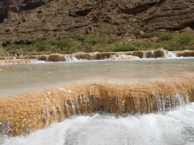 Turquoise mineral pools at Little Colorado River 