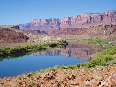 Lees Ferry at Marble Canyon -- launching site for Grand Canyon National Park rafting trips