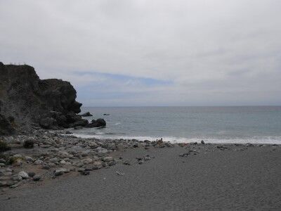 the view of Limekiln Beach from loveseat