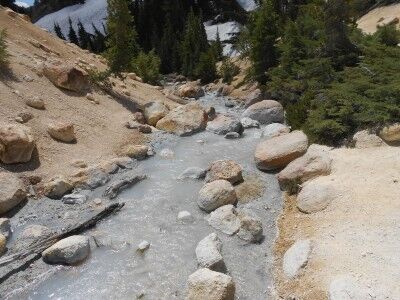 Bumpass Hell creek at Lassen National Park