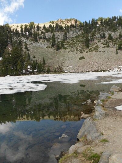 reflection in Emerald Lake at Lassen Volcanic National Park