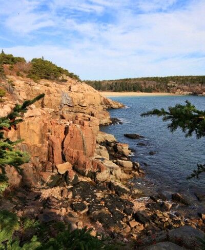 Acadia national Park park loop road view