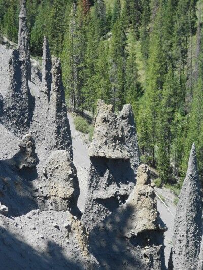 close-up of Pinnacles at Crater Lake National Park