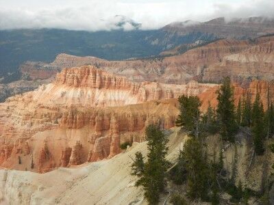 view from sunset view overlook at Cedar Breaks national monument