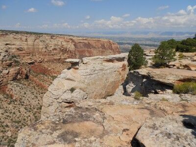 view toward Grand Junction from Cold Shivers Point at Colorado National Monument