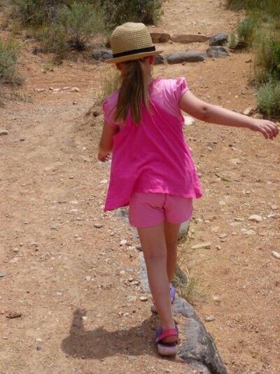 balancing on devil'skitchen trail at Colorado national monument