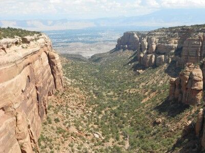 view of the double canyon at Red Canyon in Colorado National Monument