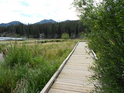 Sprague Lake hiking path at Rocky Mountain National Park