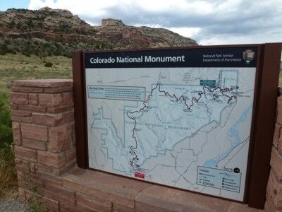 Park map of Colorado National Monument
