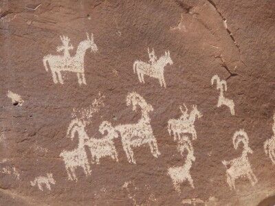 Ute rock art big horn sheep Arches national park