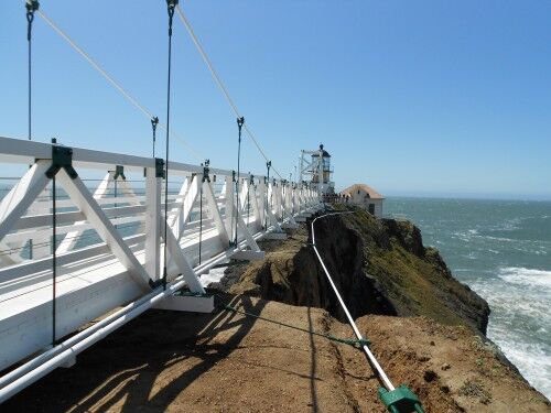 brand new point bonita lightouse bridge