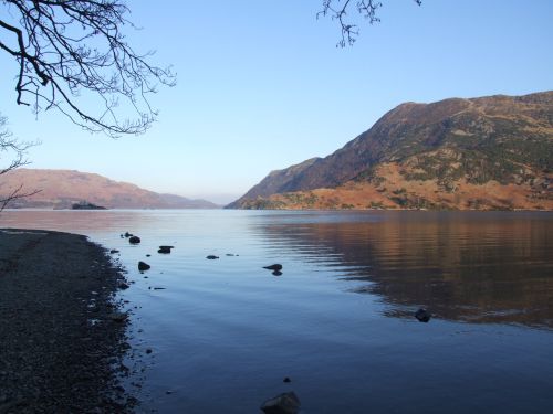 ullswater in autumn lake district national park