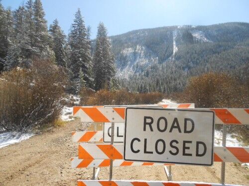 road closed sign