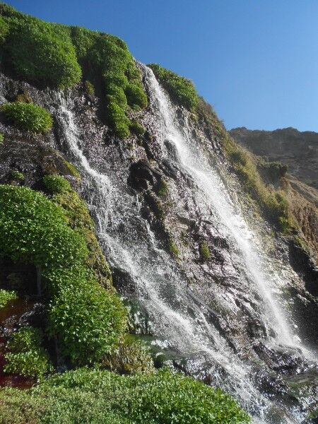 Alamere waterfall at Point Reyes national seashore